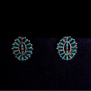 Vintage Navajo Cluster Earrings (clip on)